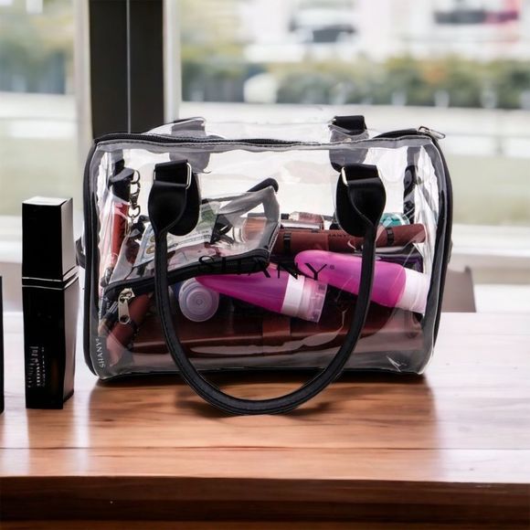 Stadium Approved l Clear Satchel, Tote, Purse l Double-handle l Medium l New - Picture 7 of 7